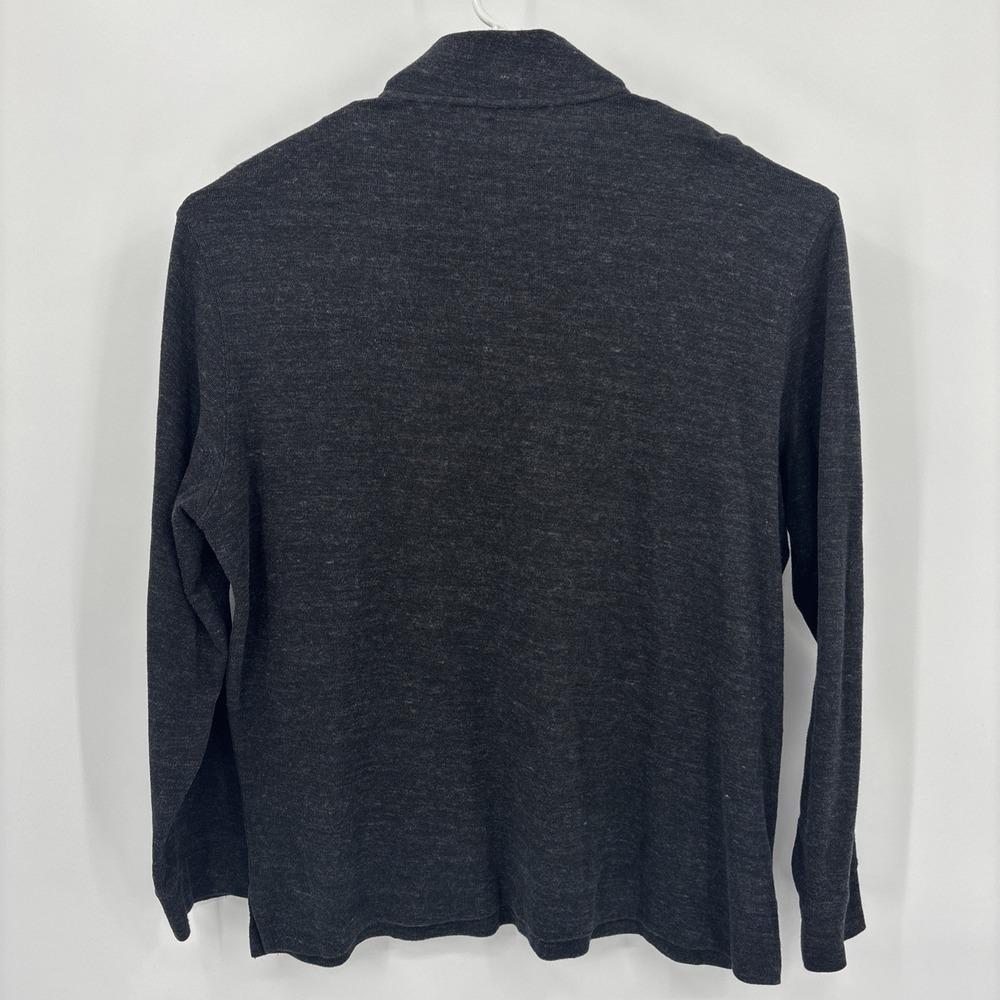 Polo Ralph Lauren Mens Estate Rib Quarter Zip Heather Black Gray Size XL - Picture 8 of 9
